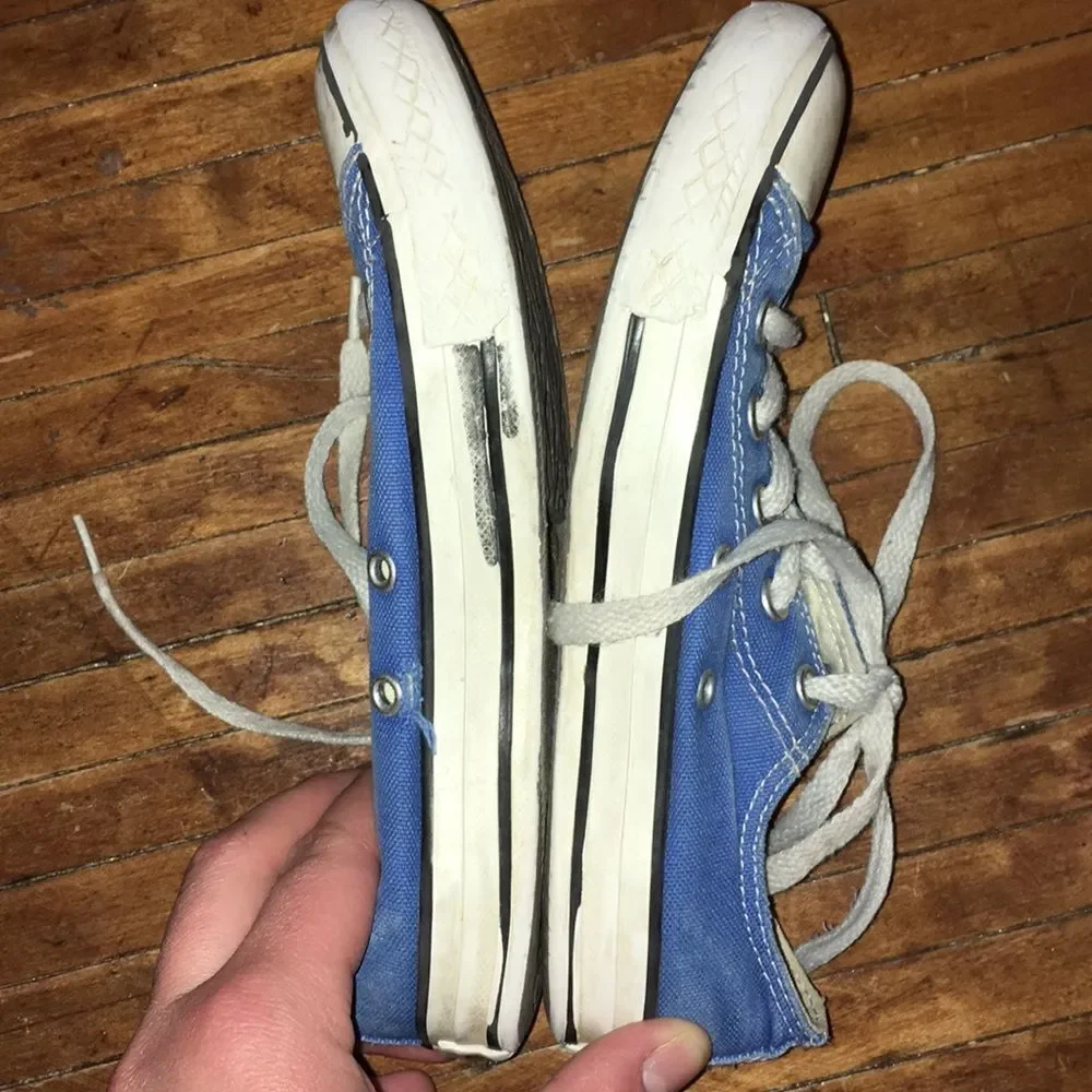 Converse blue trendy low top streetwear boat shoes